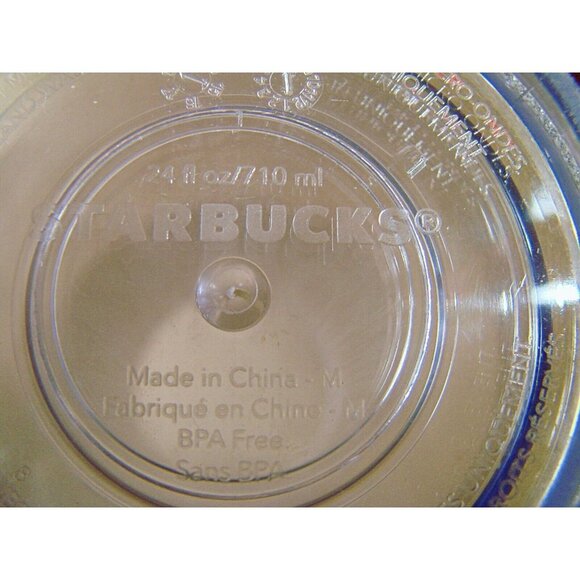 Starbucks Sand Flow Glitter Acrylic Cold Cup Tumbler 24 Floz Black Lid and Straw - Picture 7 of 10